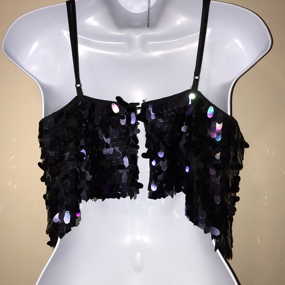 Forever 21 Sequin Crop Top - Picture 5 of 7